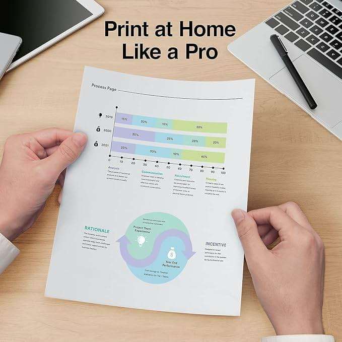 Printer Paper 8.5 x 11 Inch 20 lb 92 Bright White Sheets, 10 Ream Carton - Image 6