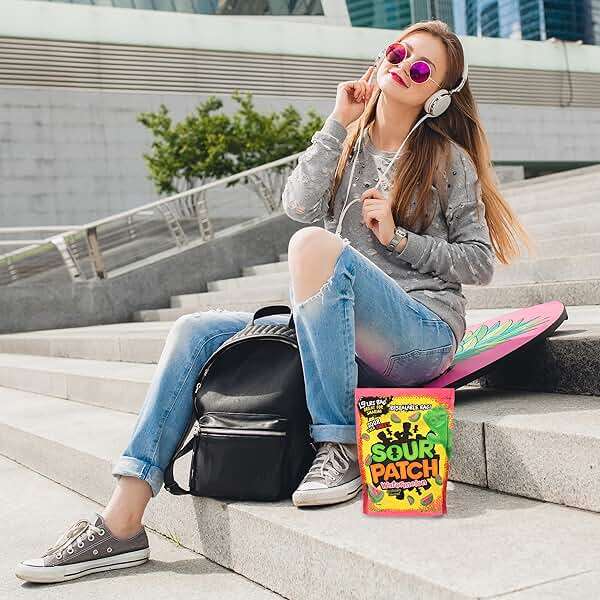 SOUR PATCH KIDS Watermelon Soft & Chewy Gummy Candy, Family Size, Bulk Candy, 1.8 lb - Image 6