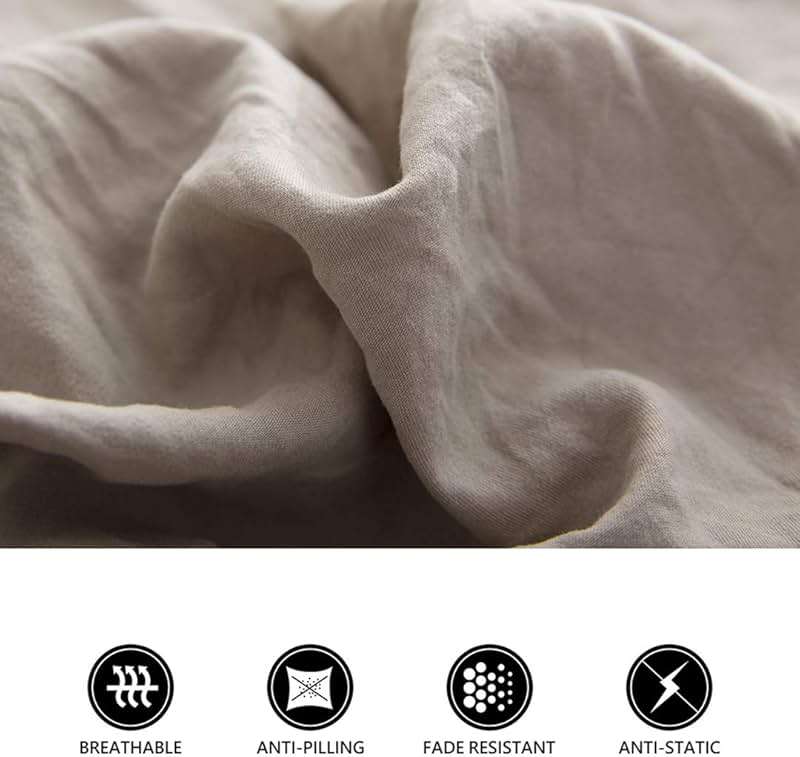 Lanest Housing Queen Sheet Set, 2400 Thread Count Soft Deep Pocket Microfiber Sheets, 4 Pieces Taupe Bedding Sheets & Pillowcases - Image 4