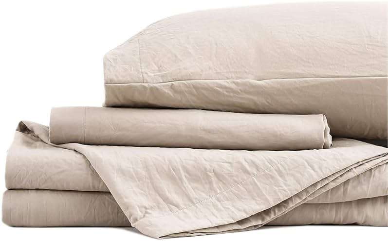 Lanest Housing Queen Sheet Set, 2400 Thread Count Soft Deep Pocket Microfiber Sheets, 4 Pieces Taupe Bedding Sheets & Pillowcases - Image 6