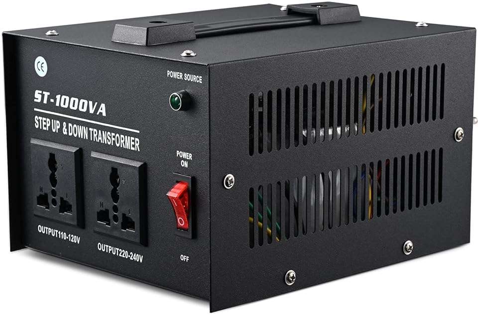 ZGROCK 1000 Watt Voltage Transformer- Step Up and Down- Circuit Breaker Protection Universal Dual Output Step Up & Step Down Power Transformer 110V to 220V/220V to 110V - Image 2