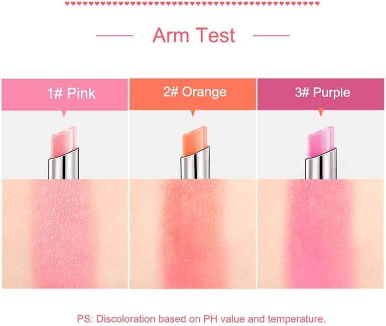 Petansy 3 Colors Jelly Lipstick Set Moisturizing Magic Temperature Color Changing Long Lasting Lip Balm - Image 6