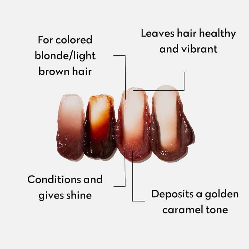 FOUR REASONS Color Mask, Caramel (27 Colors) – Hair Gloss & Color Depositing Conditioner – Semi Permanent Hair Toner for Color-Treated Hair Color For Women – Vegan & Cruelty-Free – 6.76 fl oz - Image 3