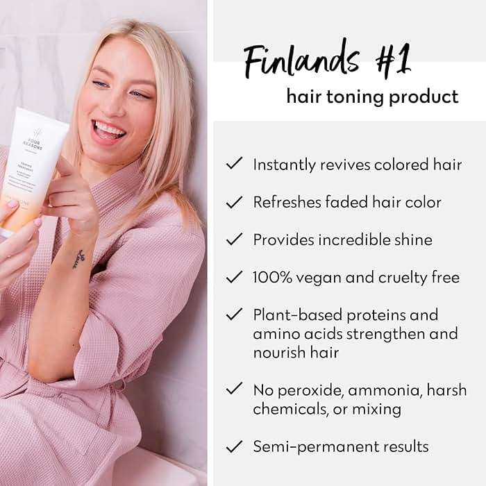 FOUR REASONS Color Mask, Caramel (27 Colors) – Hair Gloss & Color Depositing Conditioner – Semi Permanent Hair Toner for Color-Treated Hair Color For Women – Vegan & Cruelty-Free – 6.76 fl oz - Image 5