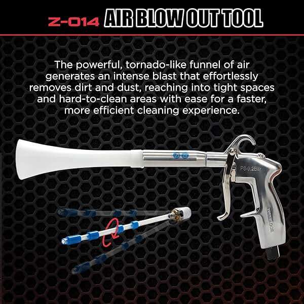 Tornador Z-014 Air Blow Out Tool | High-Performance Air Blower for Fast Car Detailing | Quickly Cleans & Dries Hard-to-Reach Areas | Essential Tool for Professionals - Image 2