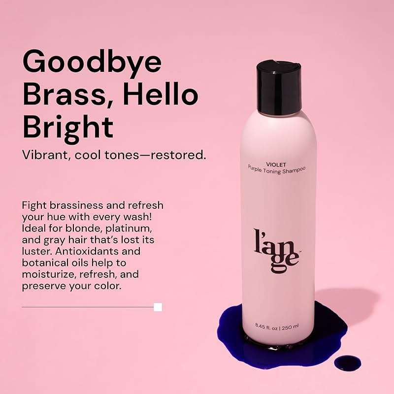 L'ANGE HAIR Violet Purple Toning Shampoo | Restores Hair Color | Tone Correcting Shampoo | Removes Yellow, Orange and Brassy Tone | UV Protection Shampoos | All Hair Types - Image 2