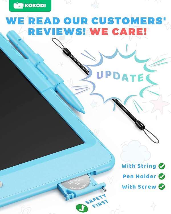 KOKODI LCD Writing Tablet, Gifts for 3 Years Old Boys and Girls，10 Inch Colorful Doodle Board Drawing Tablet, Erasable Reusable Electronic Drawing Pads, Educational and Learning Toys for Kids - Image 2