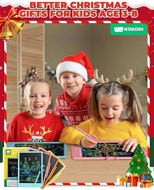 KOKODI LCD Writing Tablet, Gifts for 3 Years Old Boys and Girls，10 Inch Colorful Doodle Board Drawing Tablet, Erasable Reusable Electronic Drawing Pads, Educational and Learning Toys for Kids - Image 8