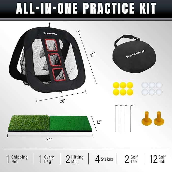 DURARANGE Pop-Up Golf Chipping Net - Ultimate Target Training Chip Aids for Precision & Distance, Outdoor | Indoor Practice, Golfer Gift - Image 2