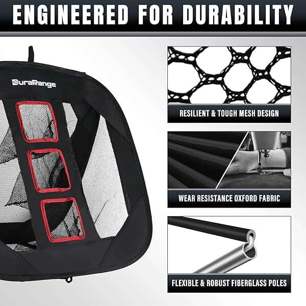DURARANGE Pop-Up Golf Chipping Net - Ultimate Target Training Chip Aids for Precision & Distance, Outdoor | Indoor Practice, Golfer Gift - Image 3