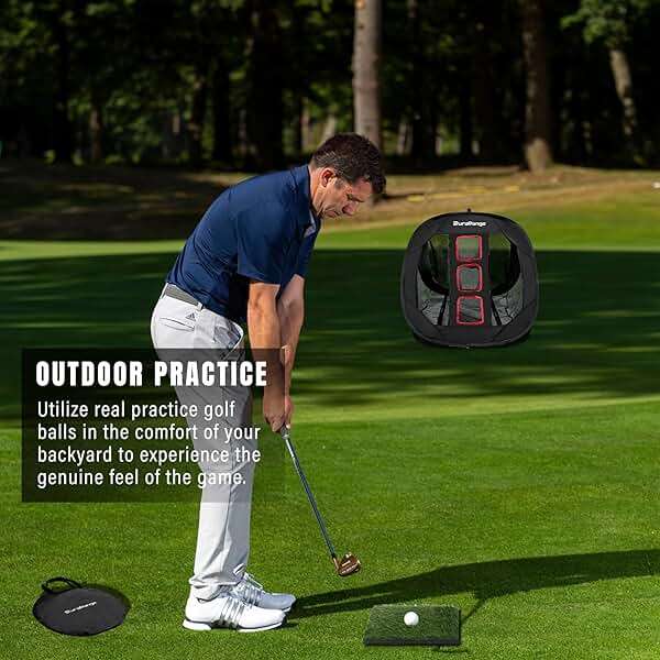 DURARANGE Pop-Up Golf Chipping Net - Ultimate Target Training Chip Aids for Precision & Distance, Outdoor | Indoor Practice, Golfer Gift - Image 8