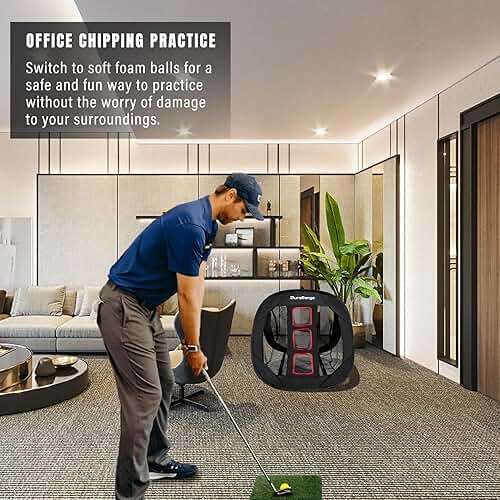DURARANGE Pop-Up Golf Chipping Net - Ultimate Target Training Chip Aids for Precision & Distance, Outdoor | Indoor Practice, Golfer Gift - Image 9