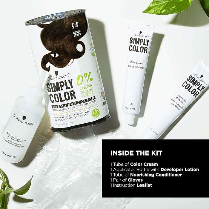 Schwarzkopf Simply Color Permanent Hair Dye, 1.0 Jet Black, Long-Lasting with Nourishing Ingredients, No Ammonia or Silicone, All Hair Types - Image 6