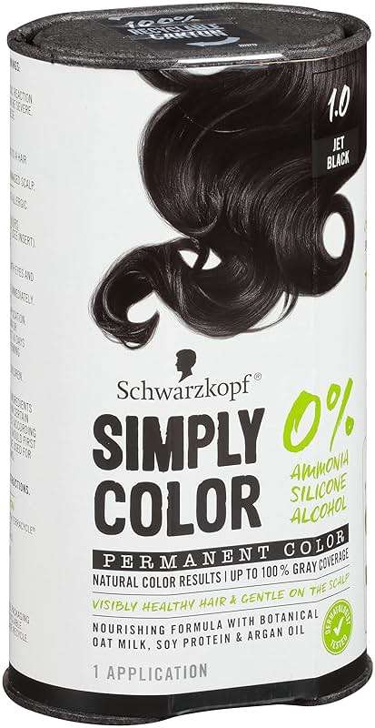 Schwarzkopf Simply Color Permanent Hair Dye, 1.0 Jet Black, Long-Lasting with Nourishing Ingredients, No Ammonia or Silicone, All Hair Types - Image 8