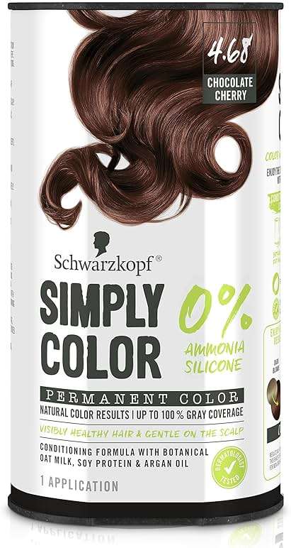 Schwarzkopf Simply Color Permanent Hair Dye, 4.68 Chocolate Cherry, Long-Lasting with Nourishing Ingredients, No Ammonia or Silicone, All Hair Types - Image 1