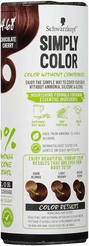 Schwarzkopf Simply Color Permanent Hair Dye, 4.68 Chocolate Cherry, Long-Lasting with Nourishing Ingredients, No Ammonia or Silicone, All Hair Types - Image 13