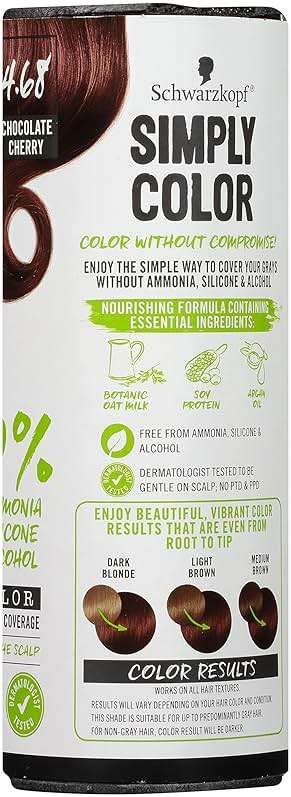 Schwarzkopf Simply Color Permanent Hair Dye, 4.68 Chocolate Cherry, Long-Lasting with Nourishing Ingredients, No Ammonia or Silicone, All Hair Types - Image 8
