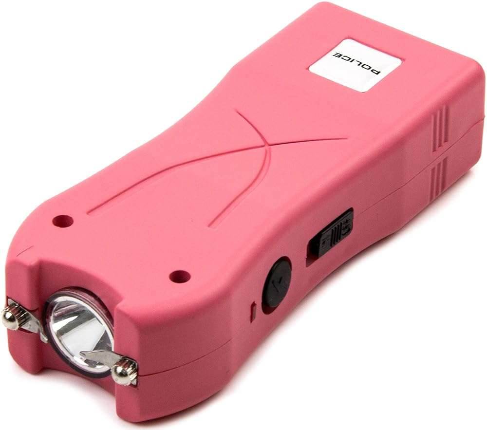 Police Stun Gun for Self Defense 398 – High Voltage Mini Rechargeable with LED Flashlight, Compact & Heavy Duty – Personal Security for Women Men – Pink - Image 2