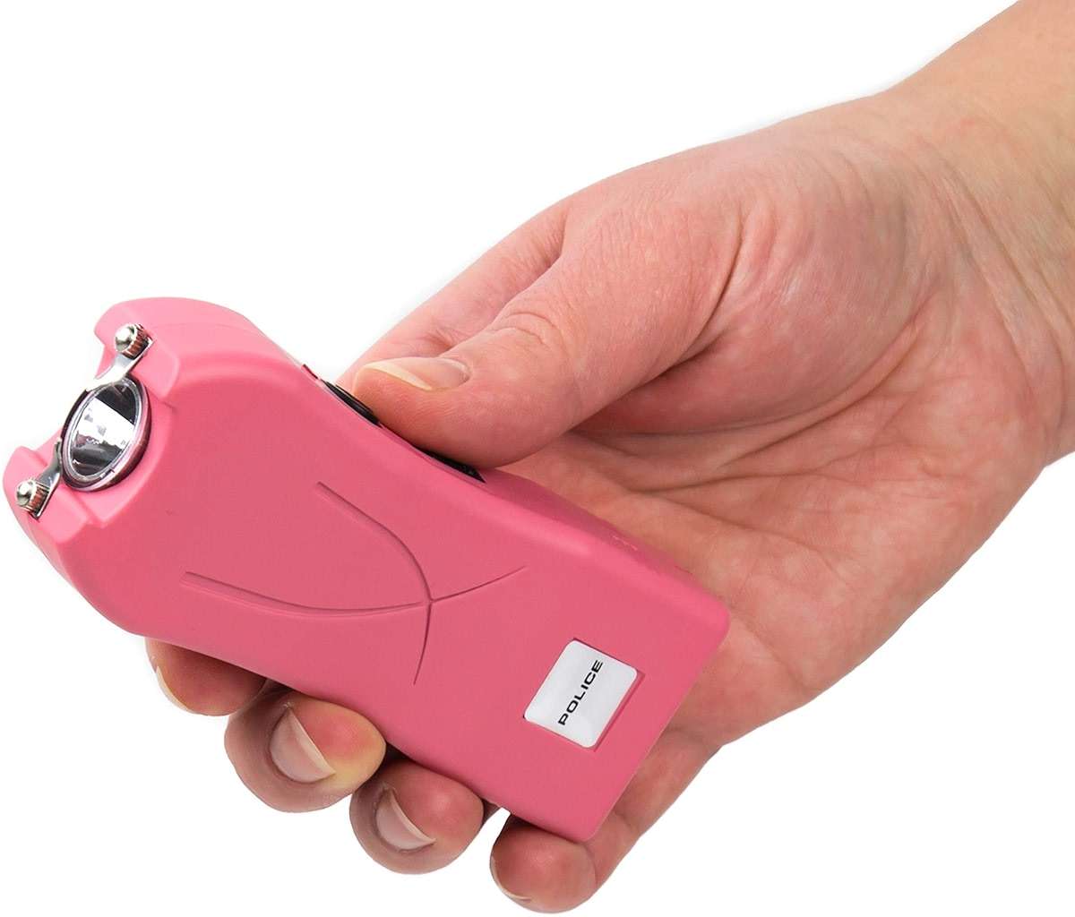 Police Stun Gun for Self Defense 398 – High Voltage Mini Rechargeable with LED Flashlight, Compact & Heavy Duty – Personal Security for Women Men – Pink - Image 3