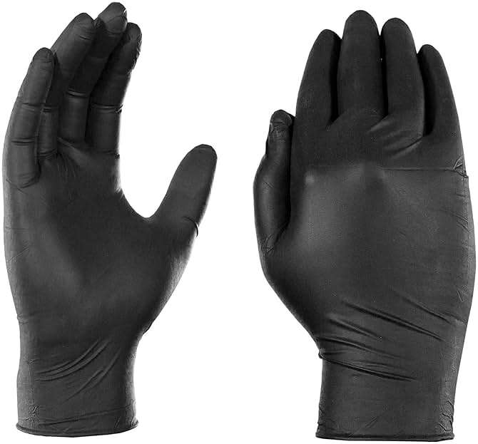 1st Choice Black Nitrile Gloves Disposable Latex Free - Exam Grade Black Gloves for Cooking, Medical, Dental, Cleaning - 4mil - Image 2