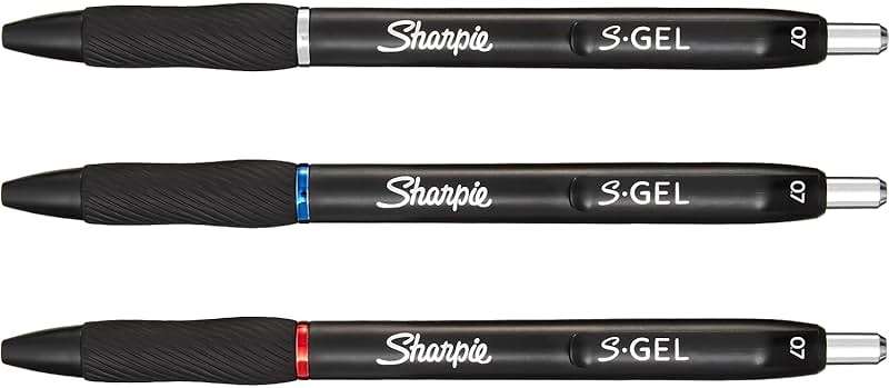 Sharpie S-Gel Gel Pens, Black Barrel, Medium Point (0.7mm), Assorted Ink Colors, 12 Count - Writing, Note-Taking, Journaling, School Supplies - Image 2