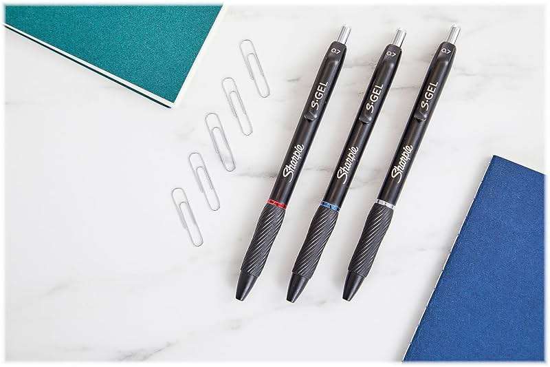 Sharpie S-Gel Gel Pens, Black Barrel, Medium Point (0.7mm), Assorted Ink Colors, 12 Count - Writing, Note-Taking, Journaling, School Supplies - Image 4