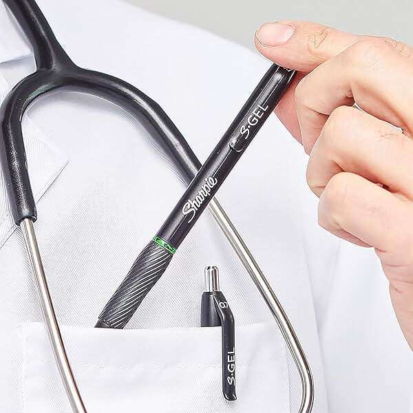 Sharpie S-Gel Gel Pens, Black Barrel, Medium Point (0.7mm), Black Gel Ink Pens, 12 Count - Home, Office, School, Journaling, Writing, Note-Taking, Teacher Supplies - Image 2