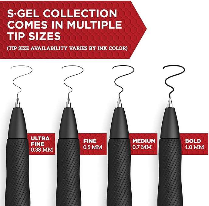 Sharpie S-Gel Gel Pens, Black Barrel, Medium Point (0.7mm), Black Gel Ink Pens, 12 Count - Home, Office, School, Journaling, Writing, Note-Taking, Teacher Supplies - Image 3