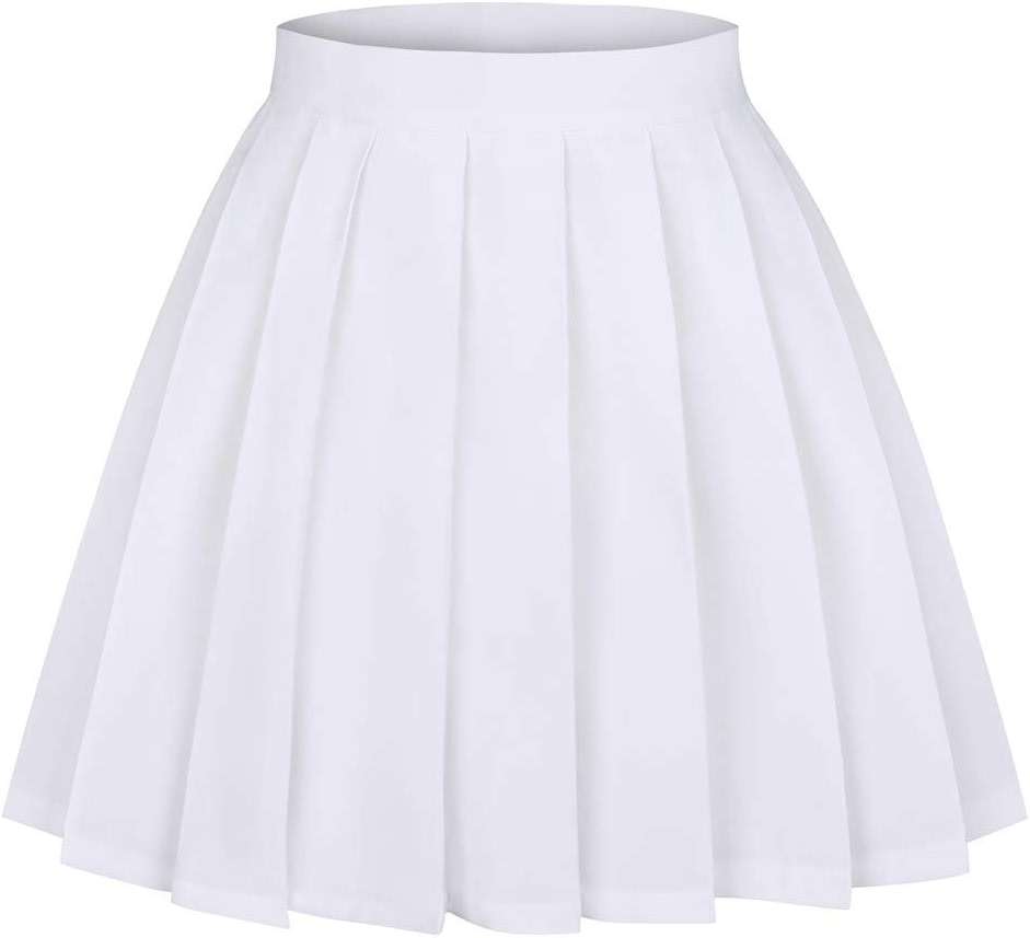 Seazoon Women's High Waist Pleated Cosplay Cheer Skirt Mini School Tennis Skirts Thanksgiving Day Christmas Skirt - Image 1