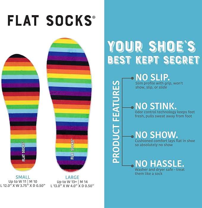 Flat Socks No Show Socks, Sockless Shoe Liner, No Slipping, No Stinking, Washable Barefoot Shoe Insert for Men and Women, Multi-Colored Patterns - Image 5