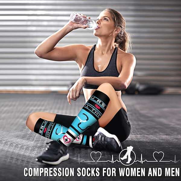 Bluemaple 6 Pack Copper Compression Socks for Women and Men Circulation-Best Support for Medical, Running,Nursing,Athletic - Image 2