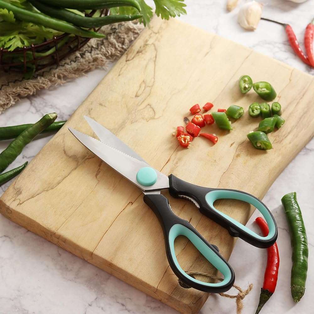 Mr. Pen- All Purpose Kitchen Shears with Protective Sheath, 8 Inch, Dishwasher Safe, Stainless Steel Food Scissors with Micro-Serrated Blades, Soft Grip Comfort Handle, Durable Utility Kitchen Shears - Image 2