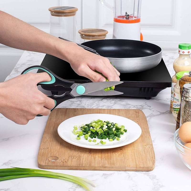 Mr. Pen- All Purpose Kitchen Shears with Protective Sheath, 8 Inch, Dishwasher Safe, Stainless Steel Food Scissors with Micro-Serrated Blades, Soft Grip Comfort Handle, Durable Utility Kitchen Shears - Image 7