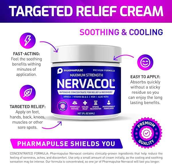 Pharmapulse Neuropathy Cream – Maximum Strength for Feet, Hands, Legs, Toes, Lower Back - Alpha Lipoic Acid, Arnica, Vitamin B6, Aloe Vera, MSM - Effective Soothing - Image 2