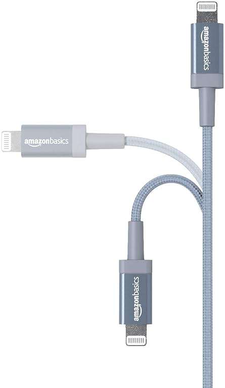 Amazon Basics USB-A to Lightning Cable, Apple MFi Certified, Nylon Braided Cord, Fast Charger for iPhone 14 13 12 11 X Xs Pro, Pro Max, Plus, iPad, 6 Foot, Dark Gray - Image 2
