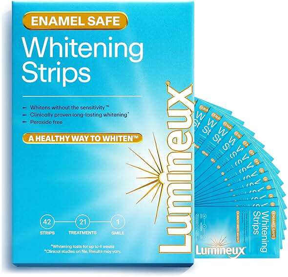 Lumineux Teeth Whitening Strips 21 Treatments – Peroxide Free - Enamel Safe for Whiter Teeth - Whitening Without The Sensitivity - Dentist Formulated - Sensitivity - Image 1