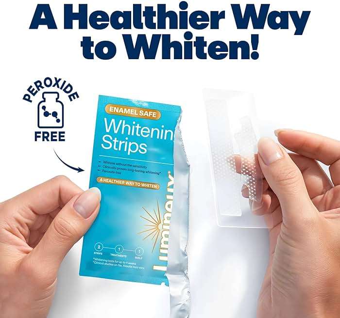 Lumineux Teeth Whitening Strips 21 Treatments – Peroxide Free - Enamel Safe for Whiter Teeth - Whitening Without The Sensitivity - Dentist Formulated - Sensitivity - Image 7