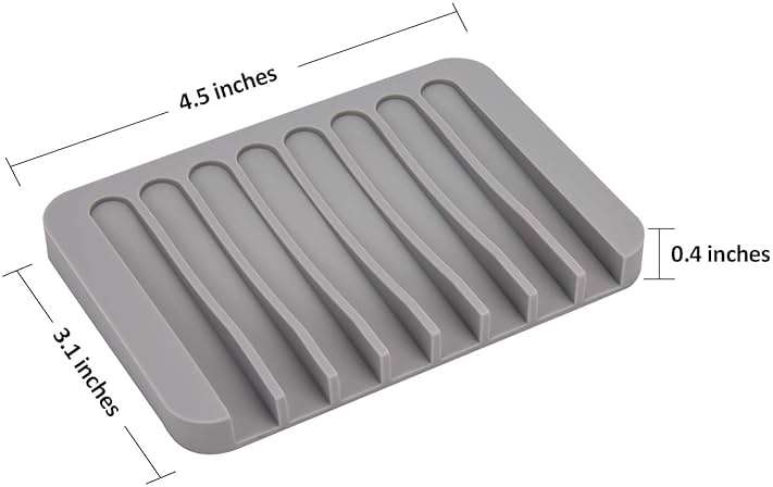 4PCS Self-Draining Silicone Bar Soap Dish and Holders for Shower | Easy Clean, Can Extend Soap Life, Premium Sponge Holder for Sink, Kitchen, Bathroom, or Counter, Soap Tray for Shower - Image 2