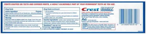 Crest Fluoride Anticavity Toothpaste, Prevents Cavities Before They Start, Regular Paste, 8.2 Ounce (Pack of 5) - Image 2