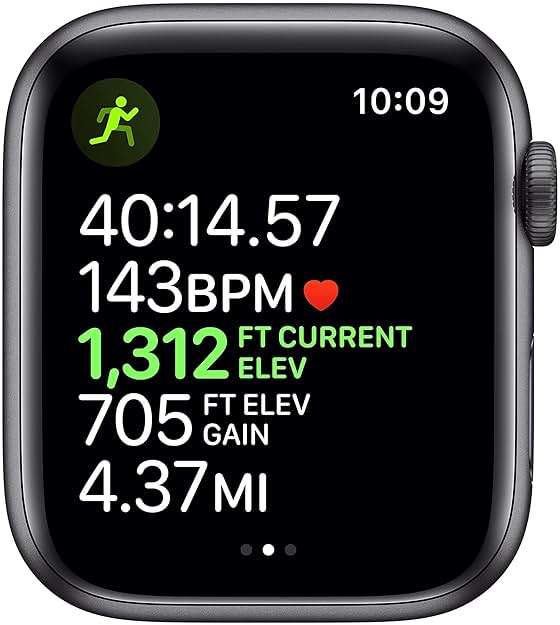 Apple Watch Series 5 (GPS + Cellular, 44MM) - Space Gray Aluminum Case with Black Sport Band (Renewed) - Image 4
