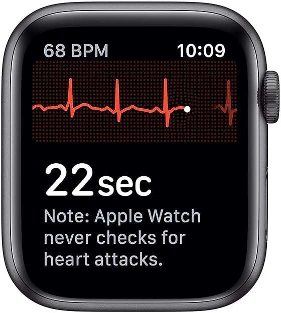 Apple Watch Series 5 (GPS + Cellular, 44MM) - Space Gray Aluminum Case with Black Sport Band (Renewed) - Image 5