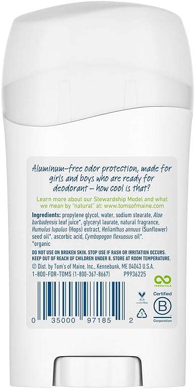 Tom's of Maine Freestyle Wicked Cool! Natural Deodorant for Tweens, Aluminum Free Deodorant Stick, 1.6 oz (3 Pack) - Image 3
