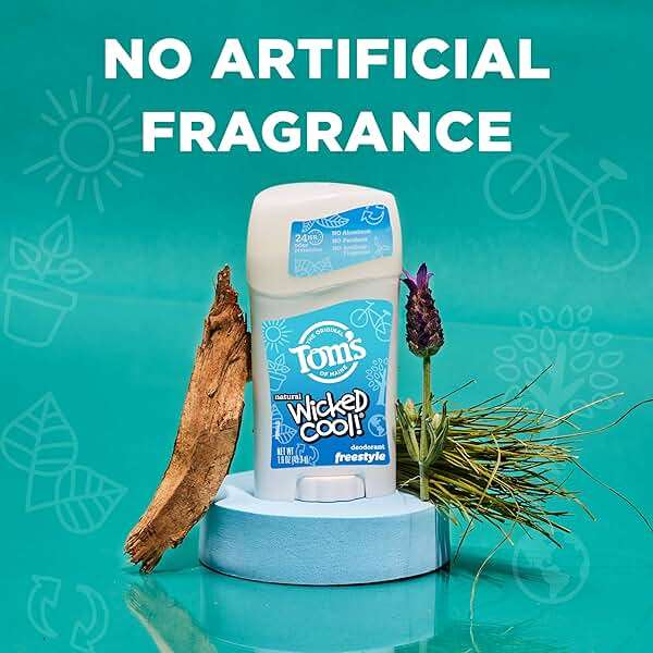 Tom's of Maine Freestyle Wicked Cool! Natural Deodorant for Tweens, Aluminum Free Deodorant Stick, 1.6 oz (3 Pack) - Image 5