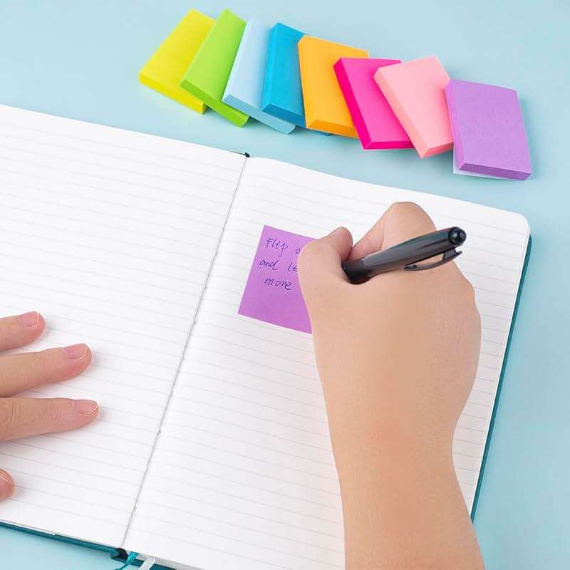 Mini Sticky Notes 1.5x2 Inches, Bright Colors Self-Stick Pads, 24 Pack, 75 Sheets/Pad,1800 Sheets - Image 5