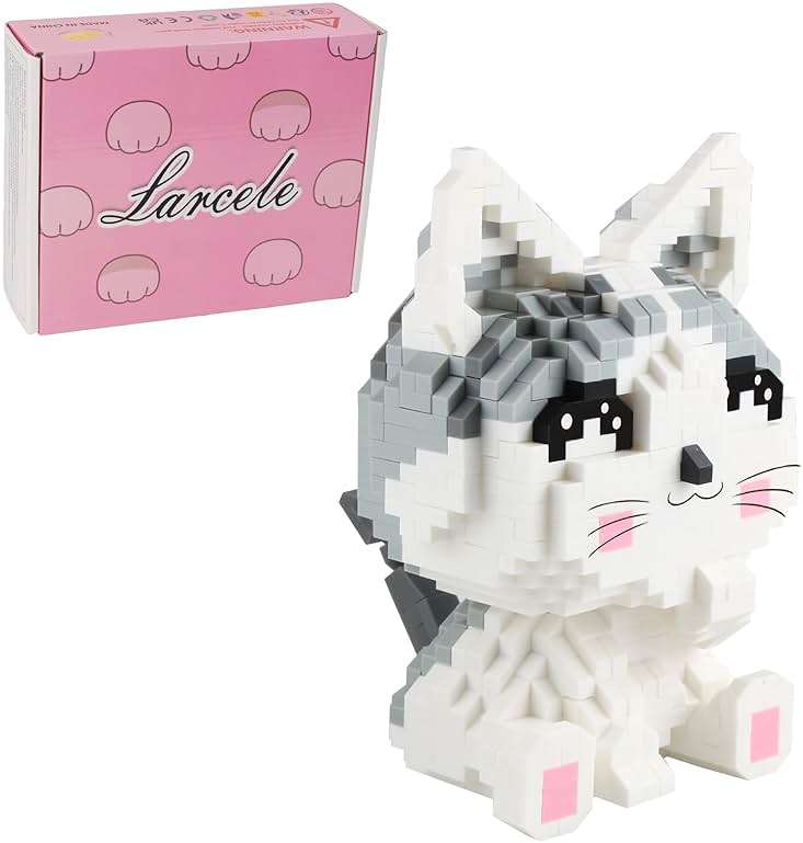 Larcele Cat Micro Building Blocks Pet Mini Building Toy Bricks, 867 Pieces KLJM-02 (Model 2285) - Image 1