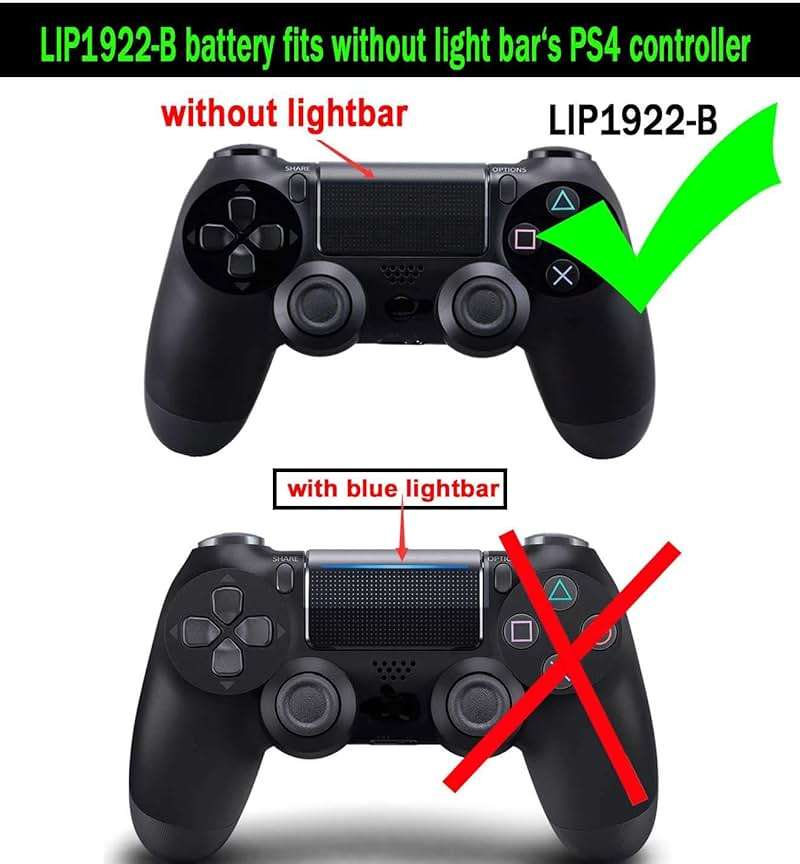 AOLIKES PS4 Controller Battery 3.7v 2200mAh Replacement for Sony PlayStation 4 DualShock 4 Wireless Controller CUH-ZCT1E CUH-ZCT2E CUH-ZCT1U CUH-ZCT2U Battery fits PS4 All Version Controller - Image 4
