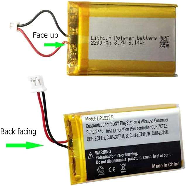 AOLIKES PS4 Controller Battery 3.7v 2200mAh Replacement for Sony PlayStation 4 DualShock 4 Wireless Controller CUH-ZCT1E CUH-ZCT2E CUH-ZCT1U CUH-ZCT2U Battery fits PS4 All Version Controller - Image 6