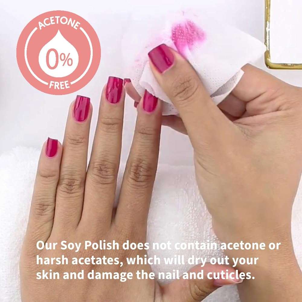 ella+mila Soy Nail Polish Remover – Unscented, Non-Acetone, Non-Toxic Fingernail Polish Remover for Natural Nails – Gentle, Vegan Formula Enriched with Vitamins A, C & E (4 fl oz) - Image 4