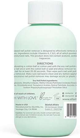ella+mila Soy Nail Polish Remover – Unscented, Non-Acetone, Non-Toxic Fingernail Polish Remover for Natural Nails – Gentle, Vegan Formula Enriched with Vitamins A, C & E (4 fl oz) - Image 7