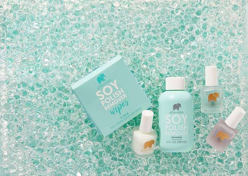 ella+mila Soy Nail Polish Remover – Unscented, Non-Acetone, Non-Toxic Fingernail Polish Remover for Natural Nails – Gentle, Vegan Formula Enriched with Vitamins A, C & E (4 fl oz) - Image 9